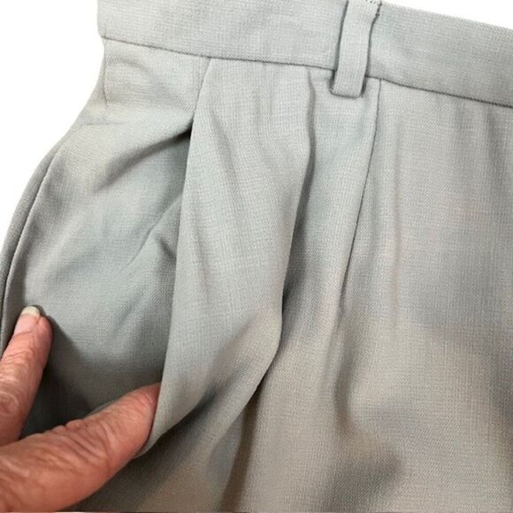 Giorgio Armani Linen Silk Blend Dress Slacks Light Gray Pockets Side Zip Size 42 - Picture 5 of 13